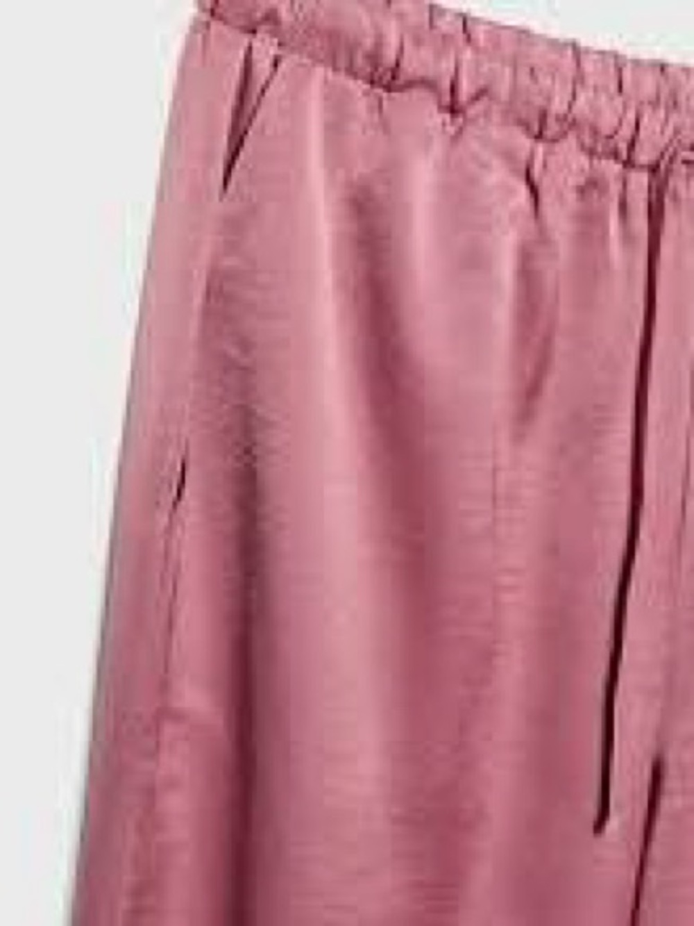 Stradivarius NWT Casual Pink Elastic-Waist Women’s Satin Pant